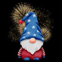 Gnome 4th Of July Firework 7-Panel Snapback Hat