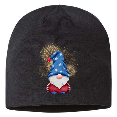 Gnome 4th Of July Firework Sustainable Beanie