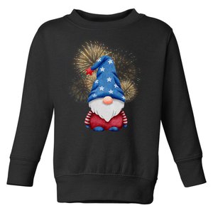 Gnome 4th Of July Firework Toddler Sweatshirt