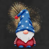 Gnome 4th Of July Firework Golf Towel