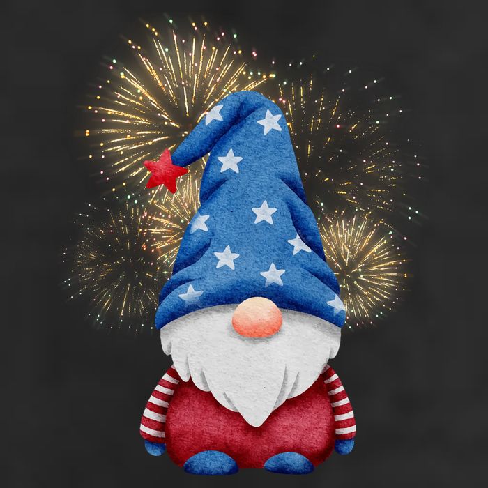 Gnome 4th Of July Firework Golf Towel