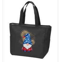 Gnome 4th Of July Firework Zip Tote Bag