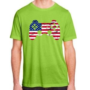 Gamer 4th Of July American Flag Video Game Teens Meaningful Gift Adult ChromaSoft Performance T-Shirt