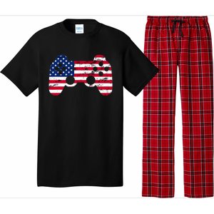 Gamer 4th Of July American Flag Video Game Teens Meaningful Gift Pajama Set