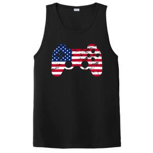 Gamer 4th Of July American Flag Video Game Teens Meaningful Gift PosiCharge Competitor Tank