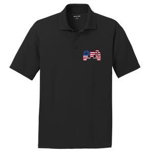 Gamer 4th Of July American Flag Video Game Teens Meaningful Gift PosiCharge RacerMesh Polo