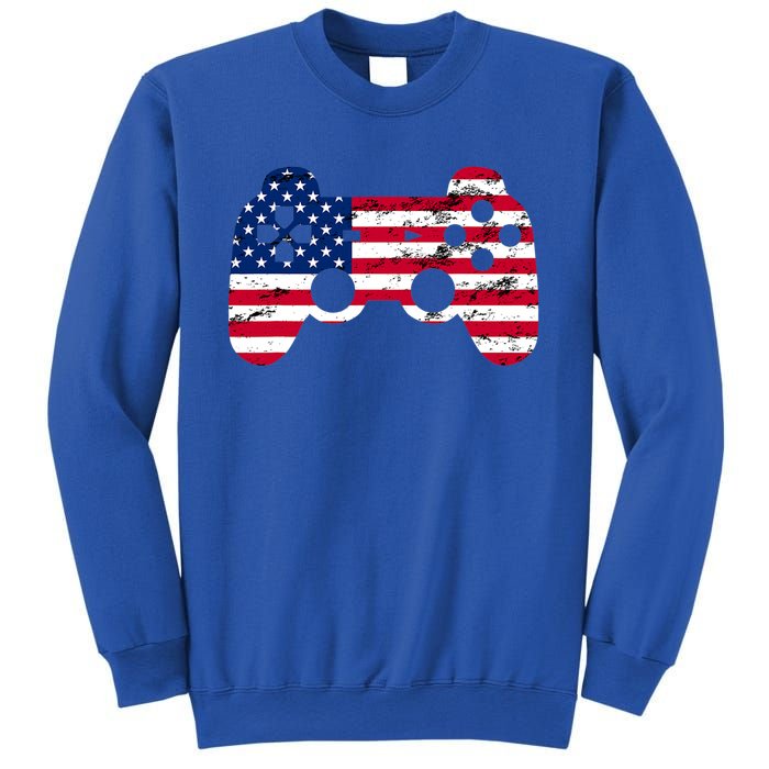 Gamer 4th Of July American Flag Video Game Teens Meaningful Gift Sweatshirt