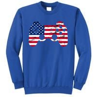 Gamer 4th Of July American Flag Video Game Teens Meaningful Gift Tall Sweatshirt