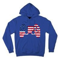 Gamer 4th Of July American Flag Video Game Teens Meaningful Gift Tall Hoodie