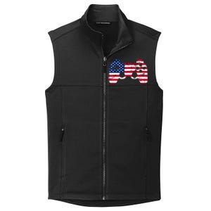 Gamer 4th Of July American Flag Video Game Teens Meaningful Gift Collective Smooth Fleece Vest