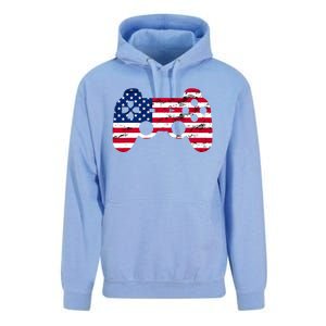 Gamer 4th Of July American Flag Video Game Teens Meaningful Gift Unisex Surf Hoodie