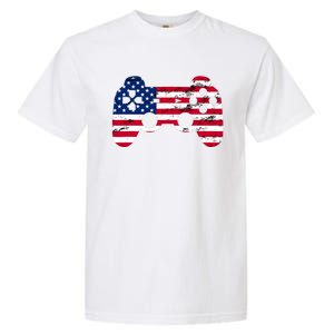 Gamer 4th Of July American Flag Video Game Teens Meaningful Gift Garment-Dyed Heavyweight T-Shirt