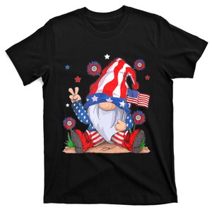 Gnomes 4th Of July 2024 Patriotic Gnome Funny American Flag T-Shirt