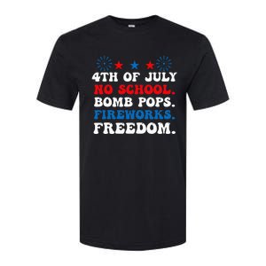 Groovy 4th of july no school bomb pops fireworks freedom Softstyle CVC T-Shirt