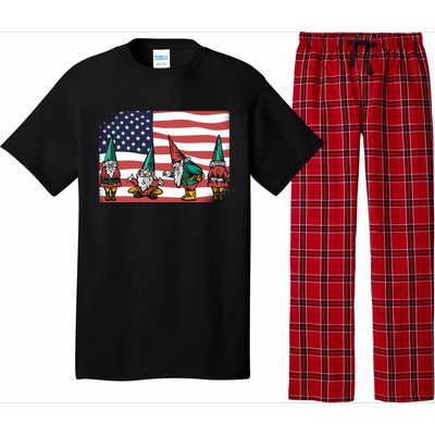 Gnomes 4th Of July Patrioticic American Flag Gift Pajama Set