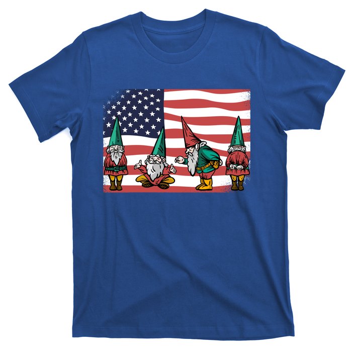 Gnomes 4th Of July Patrioticic American Flag Gift T-Shirt