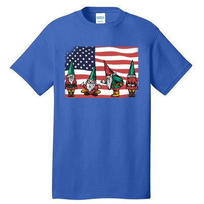 Gnomes 4th Of July Patrioticic American Flag Gift Tall T-Shirt