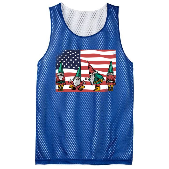 Gnomes 4th Of July Patrioticic American Flag Gift Mesh Reversible Basketball Jersey Tank