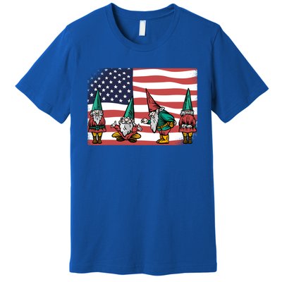 Gnomes 4th Of July Patrioticic American Flag Gift Premium T-Shirt