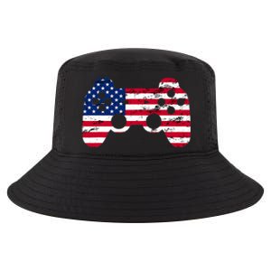 Gamer 4th Of July American Flag Video Game Teens Cute Gift Cool Comfort Performance Bucket Hat