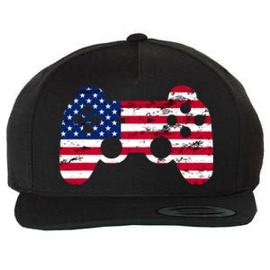 Gamer 4th Of July American Flag Video Game Teens Cute Gift Wool Snapback Cap