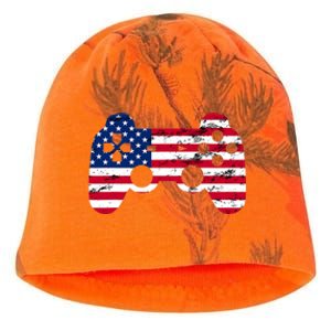 Gamer 4th Of July American Flag Video Game Teens Cute Gift Kati - Camo Knit Beanie