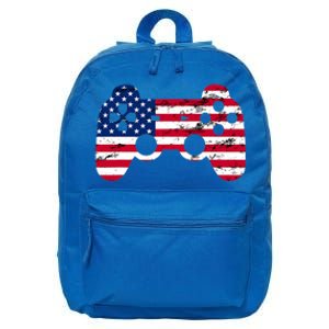 Gamer 4th Of July American Flag Video Game Teens Cute Gift 16 in Basic Backpack