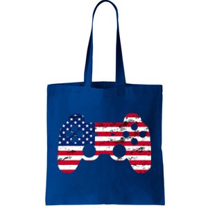 Gamer 4th Of July American Flag Video Game Teens Cute Gift Tote Bag