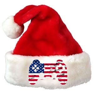 Gamer 4th Of July American Flag Video Game Teens Cute Gift Premium Christmas Santa Hat