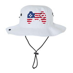 Gamer 4th Of July American Flag Video Game Teens Cute Gift Legacy Cool Fit Booney Bucket Hat