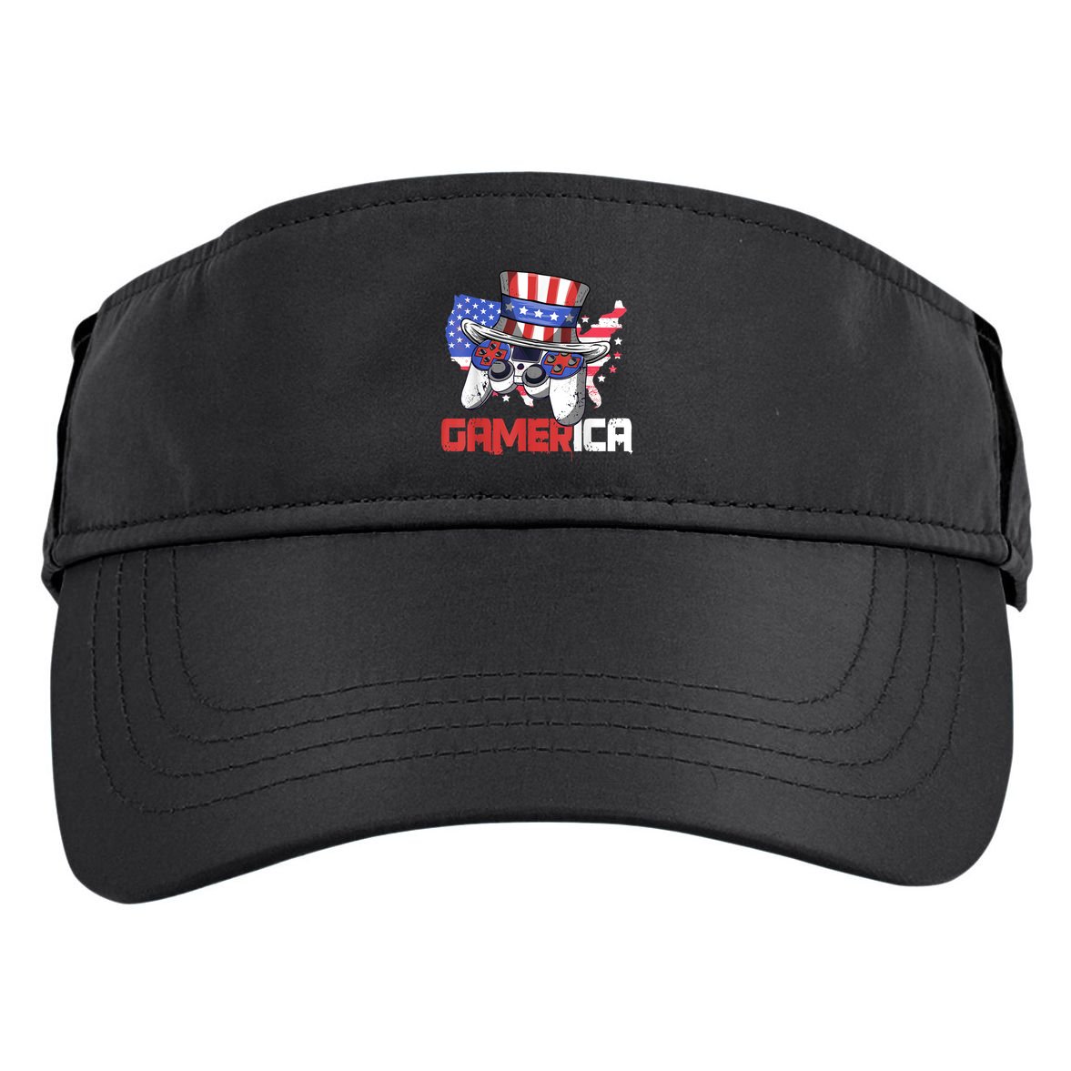 Gamer 4th Of July Boy Men Controller USA Flag Adult Drive Performance Visor