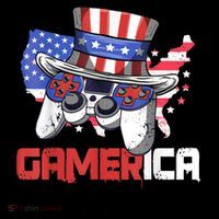 Gamer 4th Of July Boy Men Controller USA Flag Mesh Reversible Basketball Jersey Tank