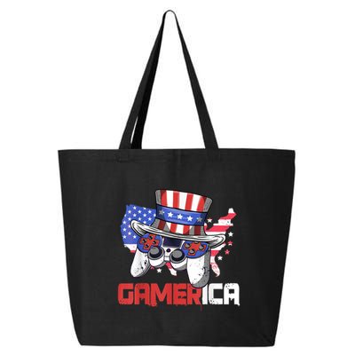 Gamer 4th Of July Boy Men Controller USA Flag 25L Jumbo Tote