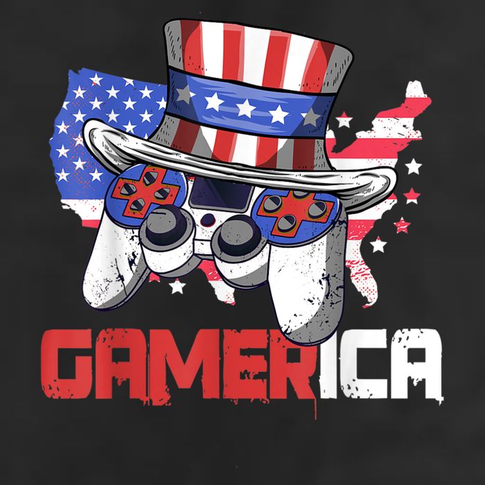 Gamer 4th Of July Boy Men Controller USA Flag Golf Towel