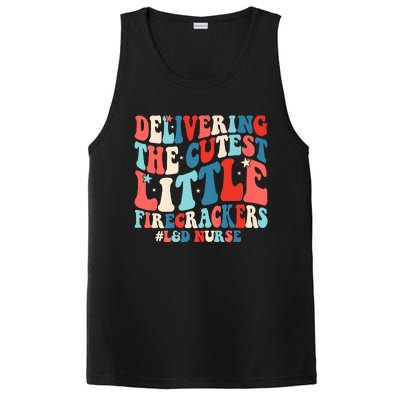 Groovy 4th Of July Labor And Delivery Nurse Patriotic Nurse Premium PosiCharge Competitor Tank