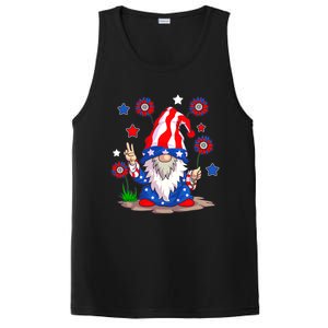 Gnomes 4th Of July Gnome Lover American Flag Gift PosiCharge Competitor Tank