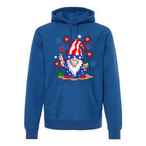 Gnomes 4th Of July Gnome Lover American Flag Gift Premium Hoodie