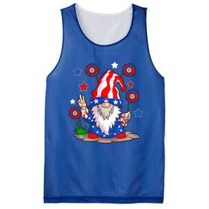 Gnomes 4th Of July Gnome Lover American Flag Gift Mesh Reversible Basketball Jersey Tank