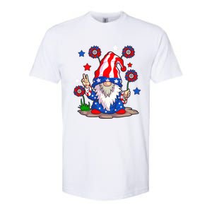 Gnomes 4th Of July Gnome Lover American Flag Gift Softstyle CVC T-Shirt