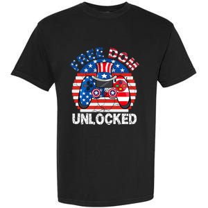 Gamer 4th Of July Freedom Unlocked Video Games Teens Great Gift Garment-Dyed Heavyweight T-Shirt