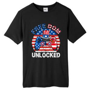 Gamer 4th Of July Freedom Unlocked Video Games Teens Great Gift Tall Fusion ChromaSoft Performance T-Shirt