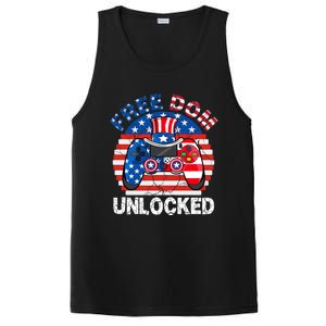 Gamer 4th Of July Freedom Unlocked Video Games Teens Great Gift PosiCharge Competitor Tank