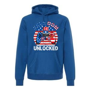 Gamer 4th Of July Freedom Unlocked Video Games Teens Great Gift Premium Hoodie