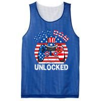 Gamer 4th Of July Freedom Unlocked Video Games Teens Great Gift Mesh Reversible Basketball Jersey Tank