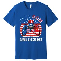 Gamer 4th Of July Freedom Unlocked Video Games Teens Great Gift Premium T-Shirt