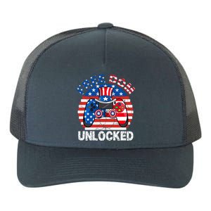 Gamer 4th Of July Freedom Unlocked Video Games Teens Great Gift Yupoong Adult 5-Panel Trucker Hat