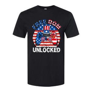 Gamer 4th Of July Freedom Unlocked Video Games Teens Great Gift Softstyle CVC T-Shirt