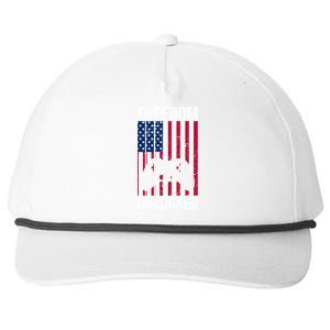 Gamer 4th Of July Freedom Unlocked Video Games Gift Snapback Five-Panel Rope Hat