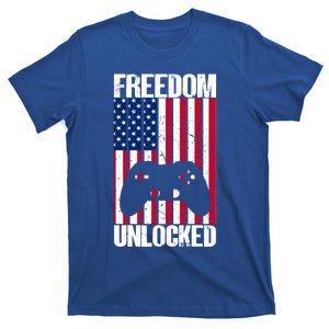 Gamer 4th Of July Freedom Unlocked Video Games Gift T-Shirt