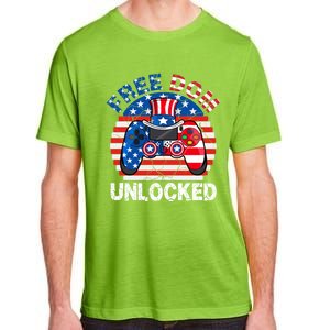 Gamer 4th Of July Freedom Unlocked Video Games Teens Gift Adult ChromaSoft Performance T-Shirt